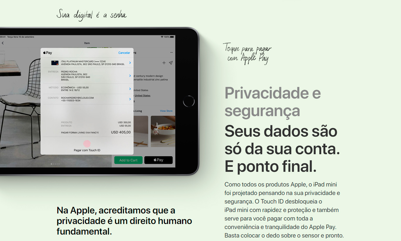 iPad mini 5 Apple, Tela Retina, 64GB, Cinza Espacial, Wi-Fi - MUQW2BZ/A